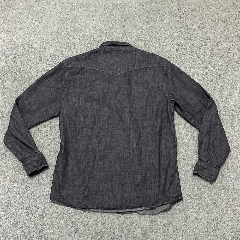 Kimes Ranch Mens Denim Pearl Snap Shirt - Picture 3 of 8
